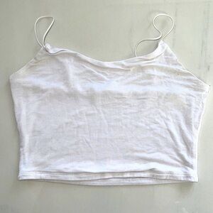 Garage White Crop Top with Thin Straps Size S